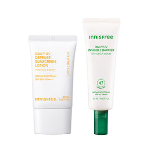 The Barrier Protection Kit packshot ft. Daily UV Defense Sunscreen SPF 50+ and Green Tea Sunscreen Serum SPF 47