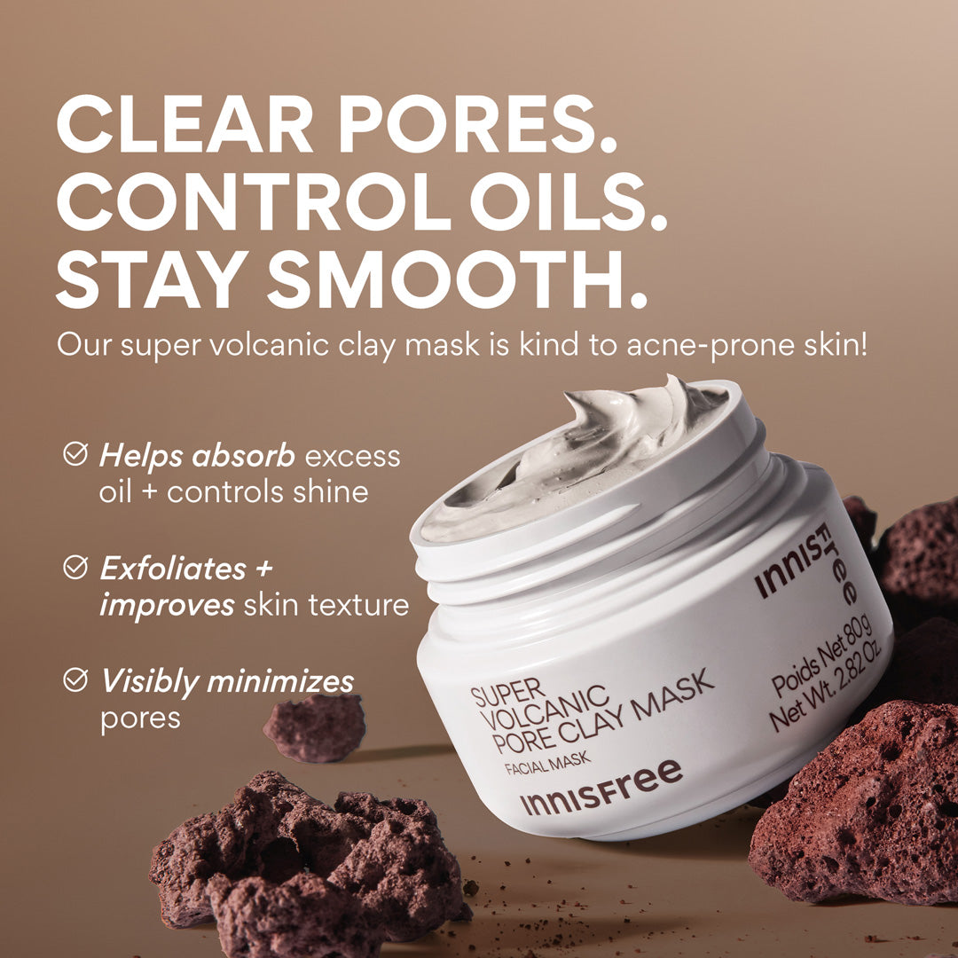 Super Volcanic Pore Clay Mask | Minimize Facial Pores | innisfree