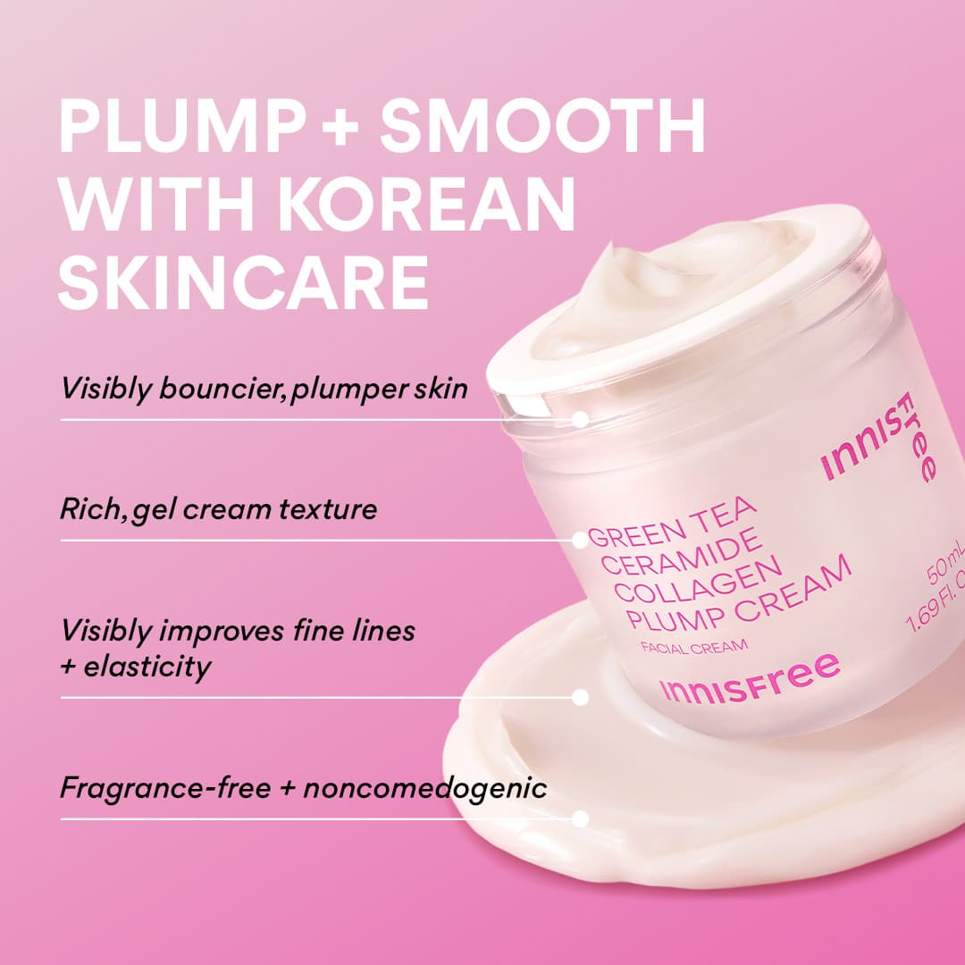 Green Tea Ceramide Collagen Plump Cream for Face | innisfree