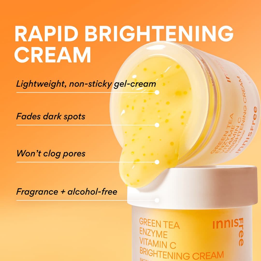 フェイスクリーム inarinchan Green Tea Enzyme Vitamin C Brightening Cream for Face | innisfree