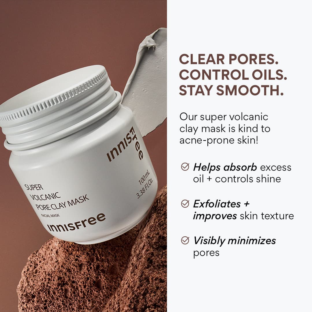 Super Volcanic Pore Clay Mask – Deep Cleanse & Clear Face Pores