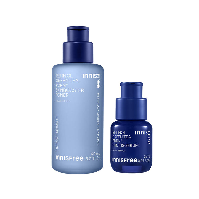 Firm & Glow Duo Packshot: Green Tea PDRN™ Firming Serum25mL and Green Tea PDRN™ Toner