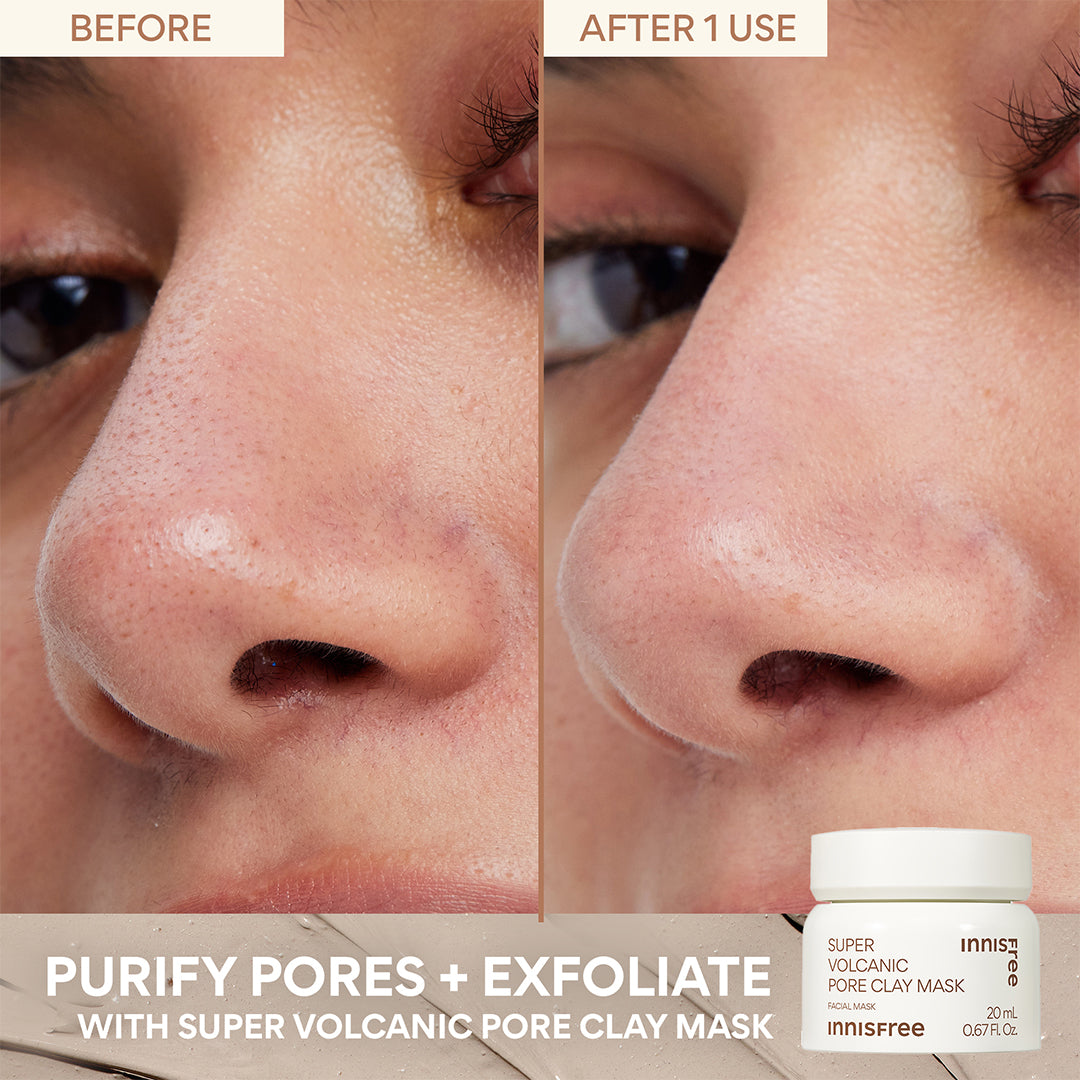 Glow + Brighten - Before & After Super Volcanic Clay Mask