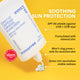 Enlarge image of Innisfree sunscreen bottle with product features on a yellow background