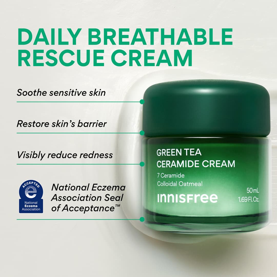Daily Breathable Rescue Cream- Green Tea Ceramide Cream benefits