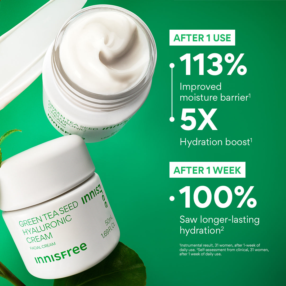Green Tea Seed Hyaluronic Acid Cream – Face Moisturizer