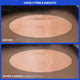 Enlarge image of Before and after comparison of visibly firm and smooth skin on a person&amp;#39;s forehead.
