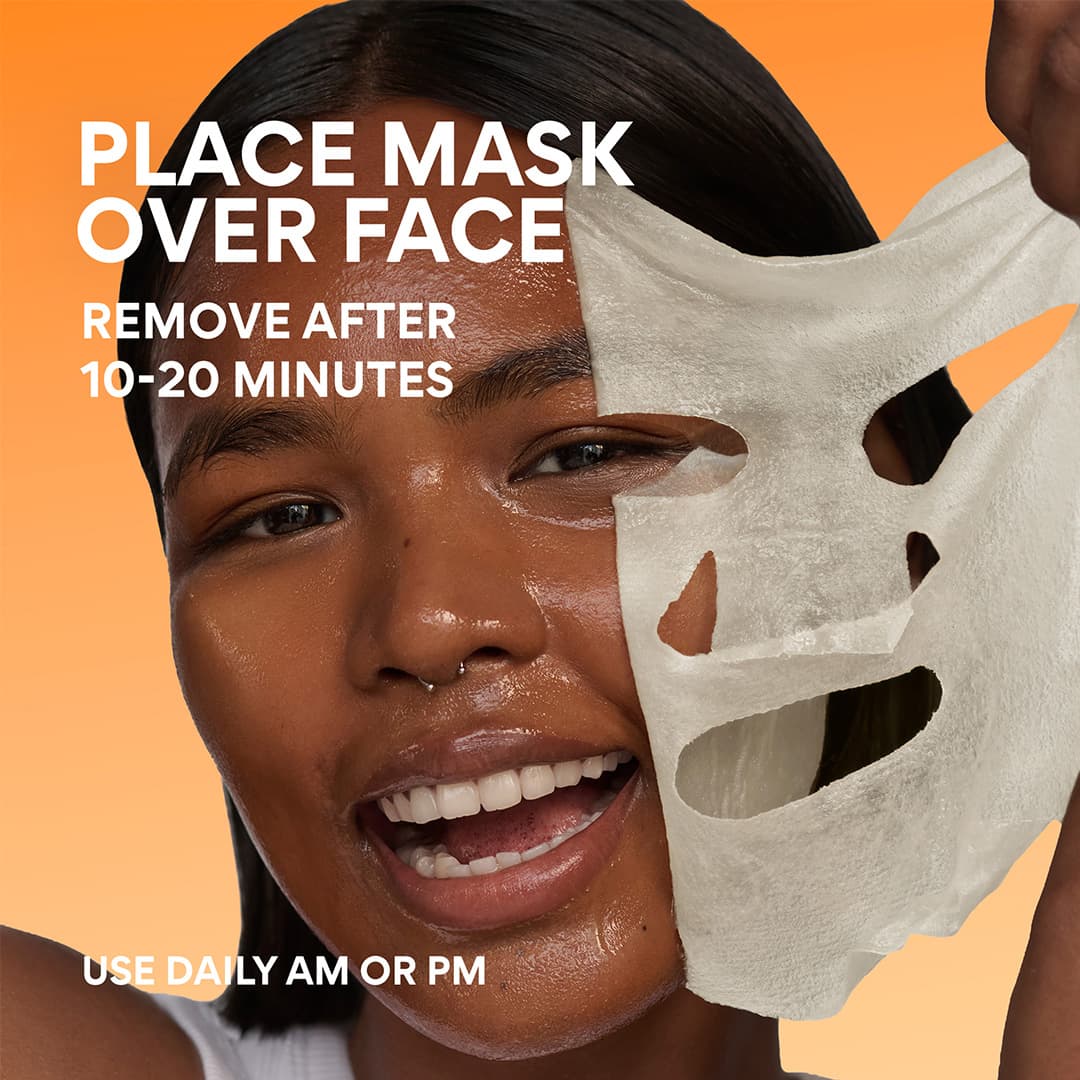 Serum-Infused Sheet Mask 5 Pack - Vitamin C Brightening, how to apply