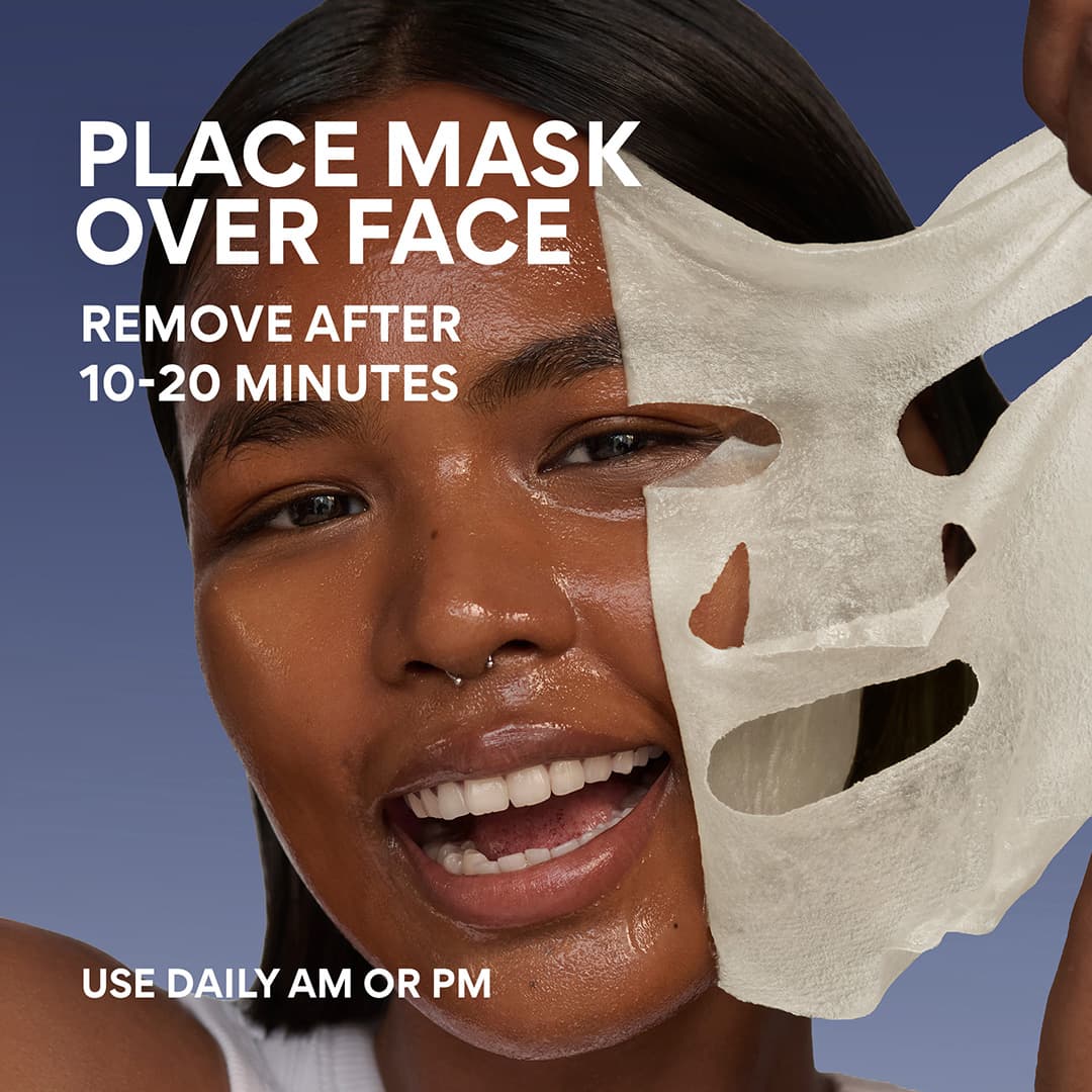 Serum-Infused Sheet Mask 5 Pack - Green Tea PDRN™ Firming, how to apply