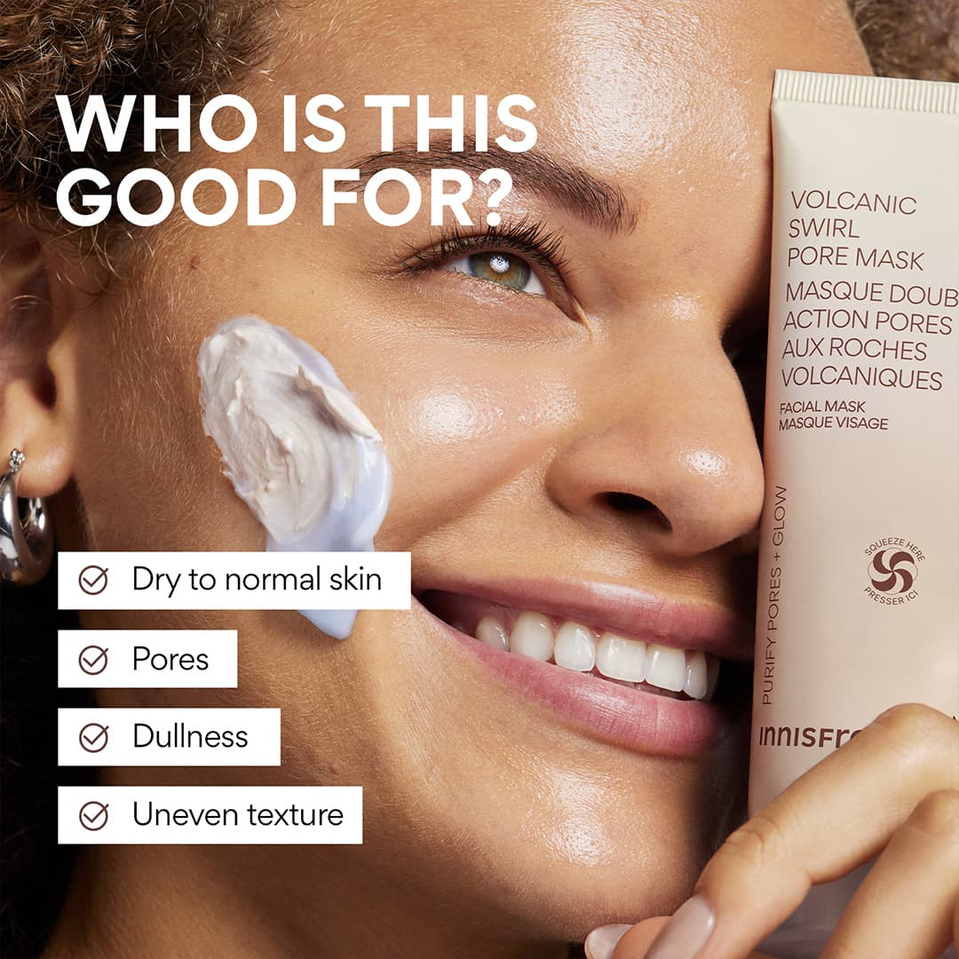 Volcanic Swirl Pore Mask | Clay Mask for Pores & Hydration | innisfree