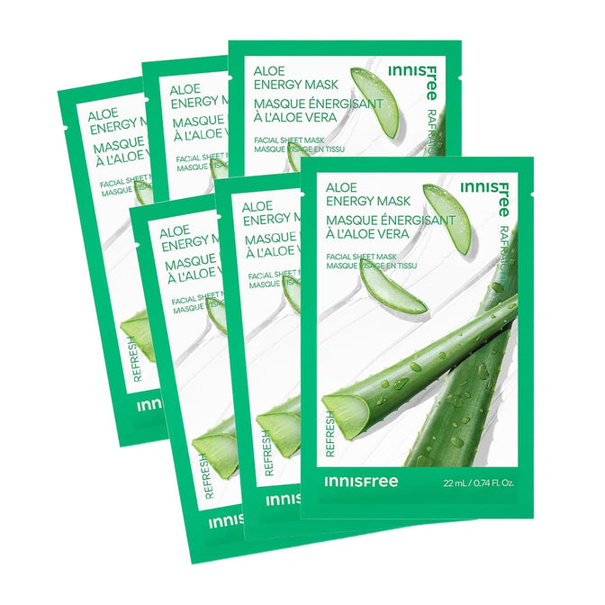 Soothing Sheet Mask 6 Pack: aloe energy sheet mask