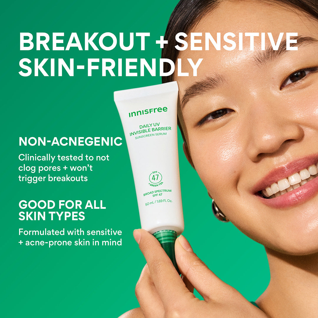 Green Tea Sunscreen Serum - breakout + sensitive skin-friendly