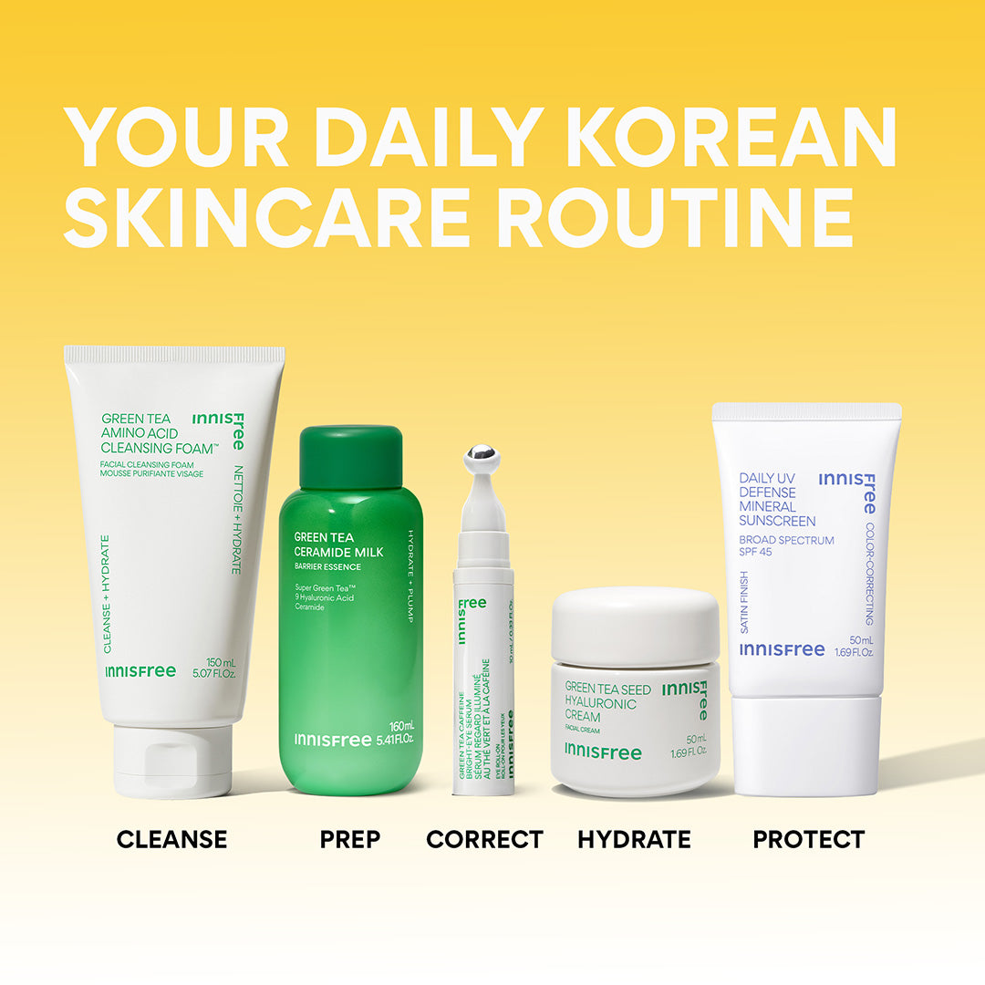 your daily korean skincare routine with Daily UV Mineral Sunscreen