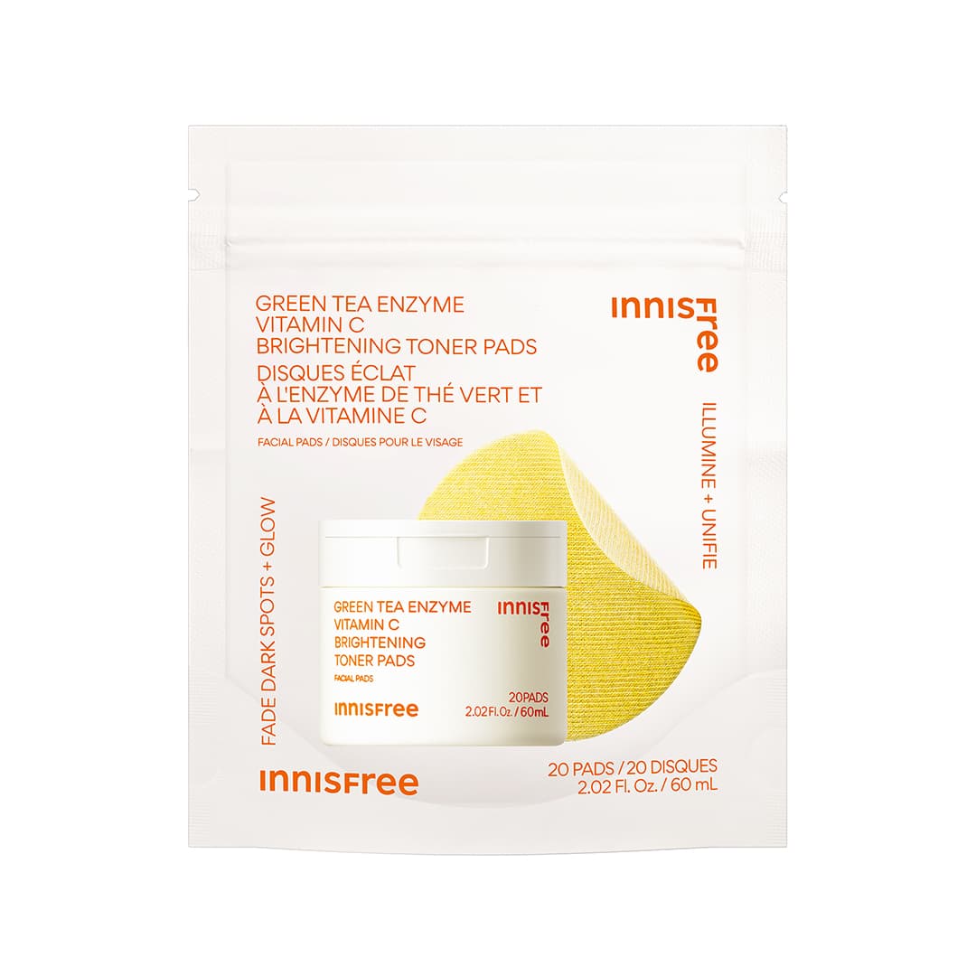 Green Tea Enzyme Vitamin C Brightening Toner Pads