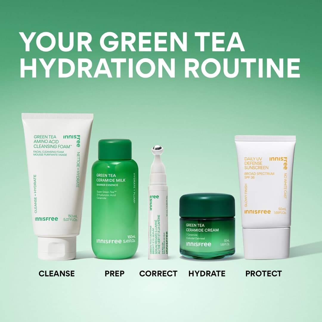 Green Tea Hydration Routine with Green Tea Ceramide Cream