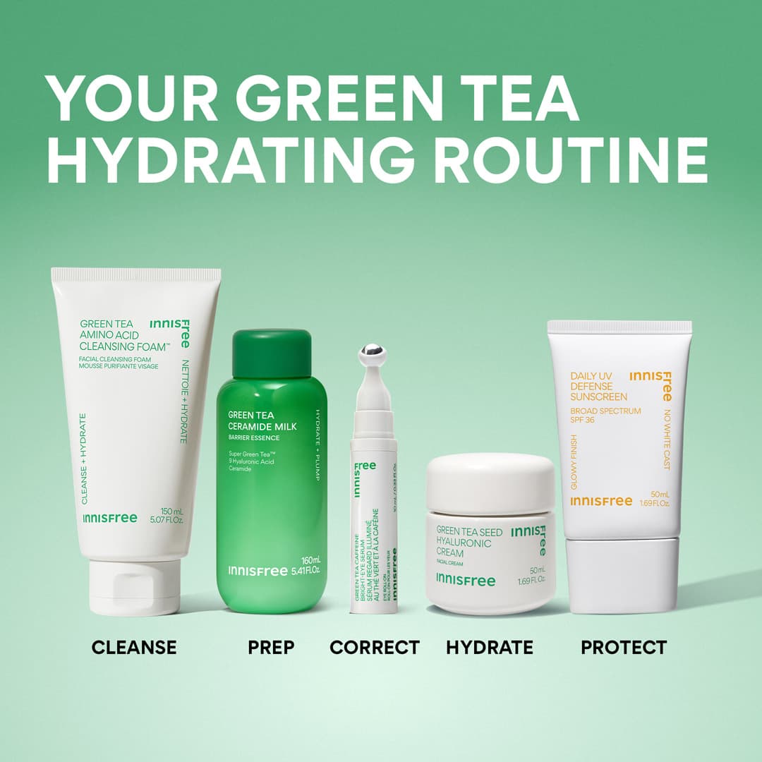 Green Tea Hydrating Routine with Green Tea Ceramide Milk Barrier Essence