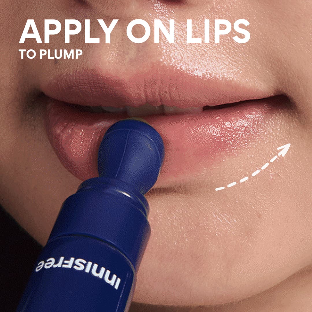 Green Tea PDRN™ Bounce Booster Eye & Lip Serum lip application