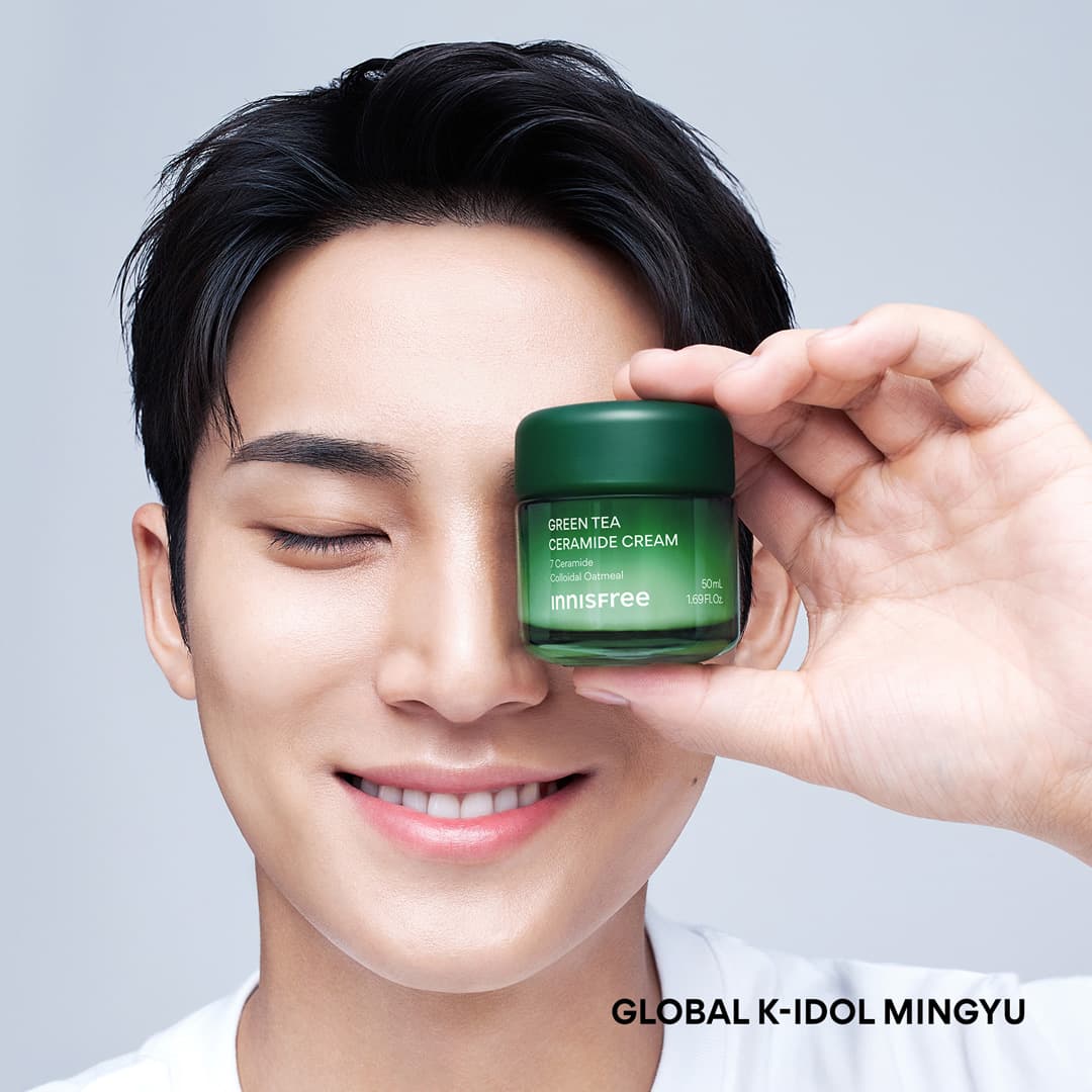 Global K-Idol Mingyu with Green Tea Ceramide Cream