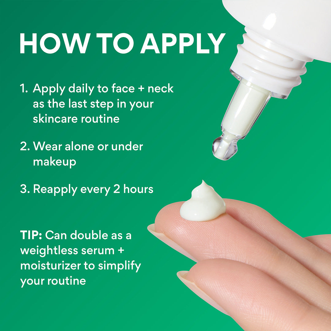 Green Tea Sunscreen Serum how to apply list
