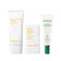 Daily UV Sunscreen SPF 50+ 100mL. Daily UV Sunscreen Stick SPF 50+, Green Tea Sunscreen Serum on a white background