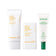 Daily UV Sunscreen SPF 50+ 100mL. Daily UV Sunscreen Stick SPF 50+, Green Tea Sunscreen Serum on a white background