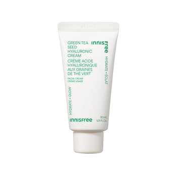 30mL Innisfree Green Tea Seed Hyaluronic Cream tube on a white background