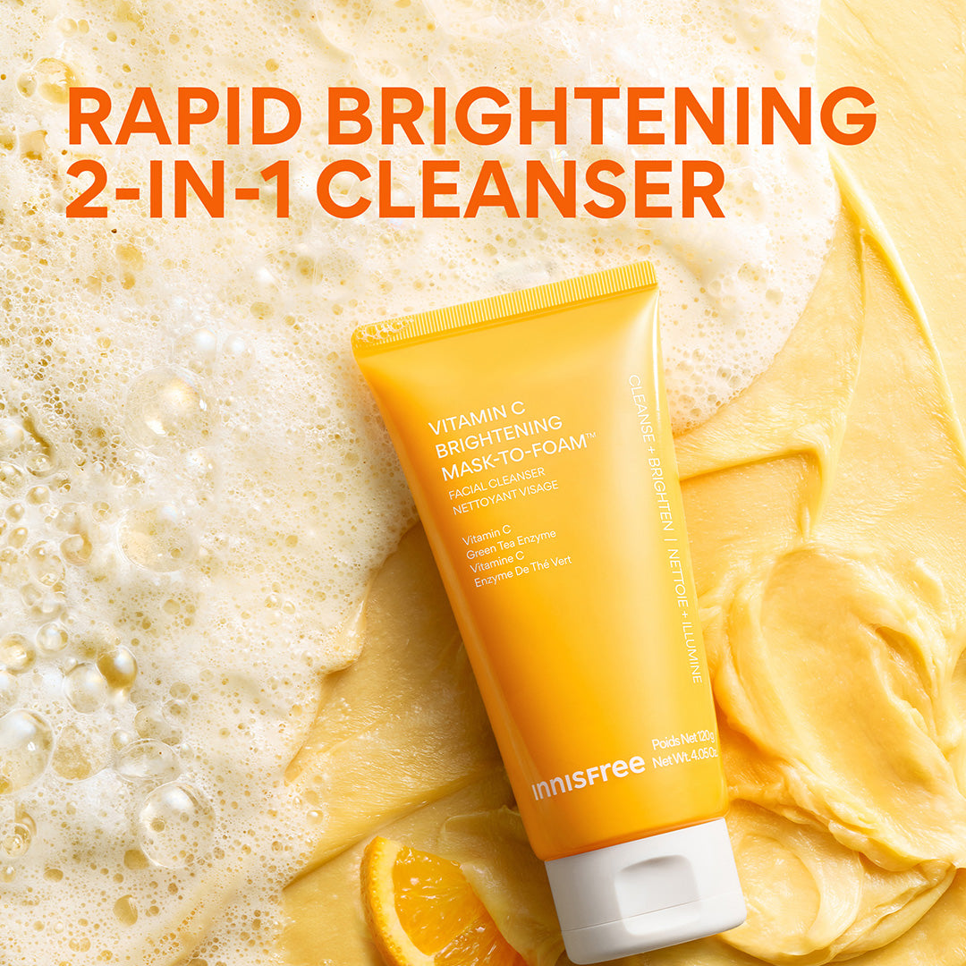 Vitamin C Brightening Mask-To-Foam™ Facial Cleanser | innisfree