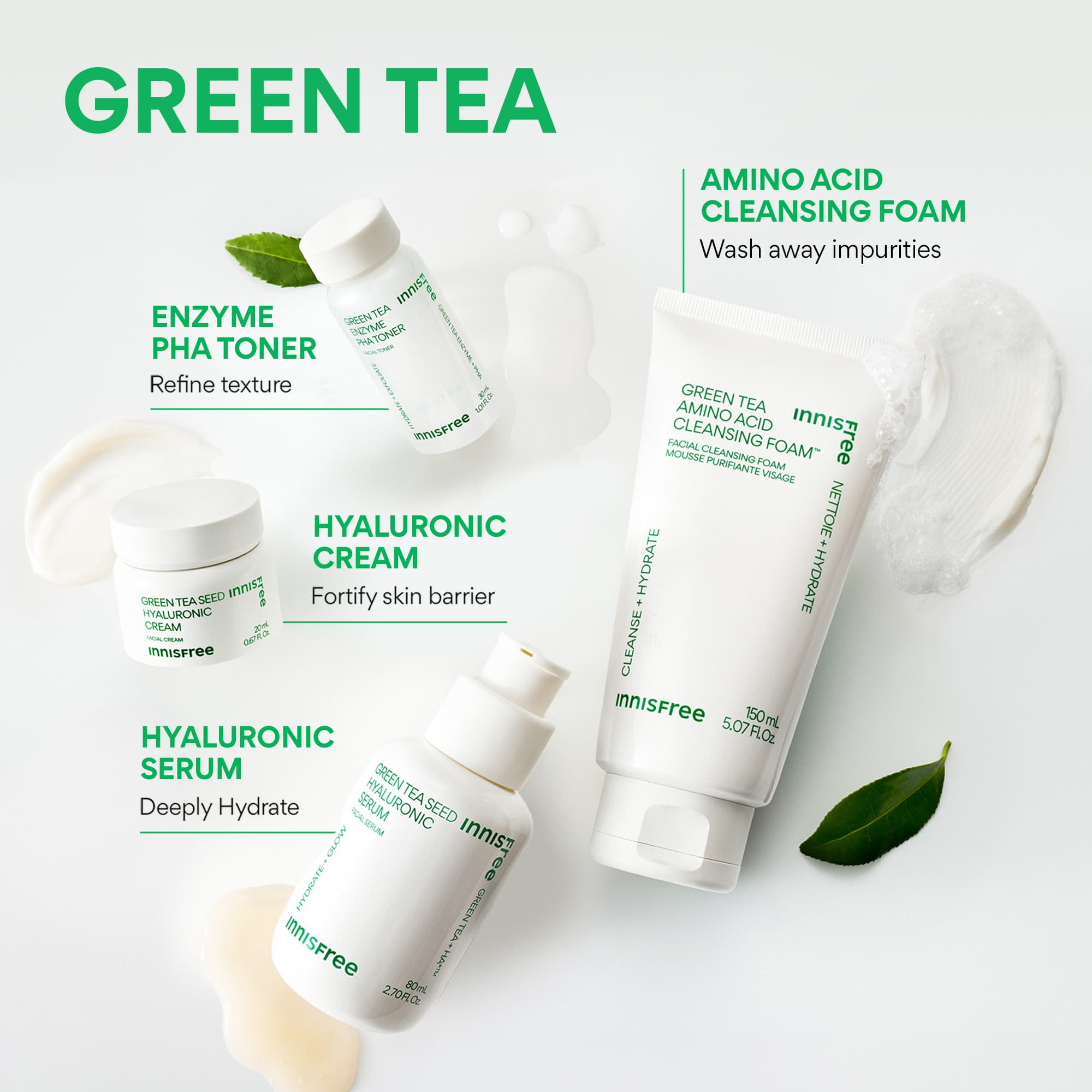 Hydration Heroes Set | Luxury Korean Skincare with Green Tea