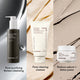 Enlarge image of Black Volcanic PHA Pore Cleansing Oil, Volcanic BHA Pore Cleansing Foam, and Super Volcanic Pore Clay Mask jar side by side on a split dark/light background