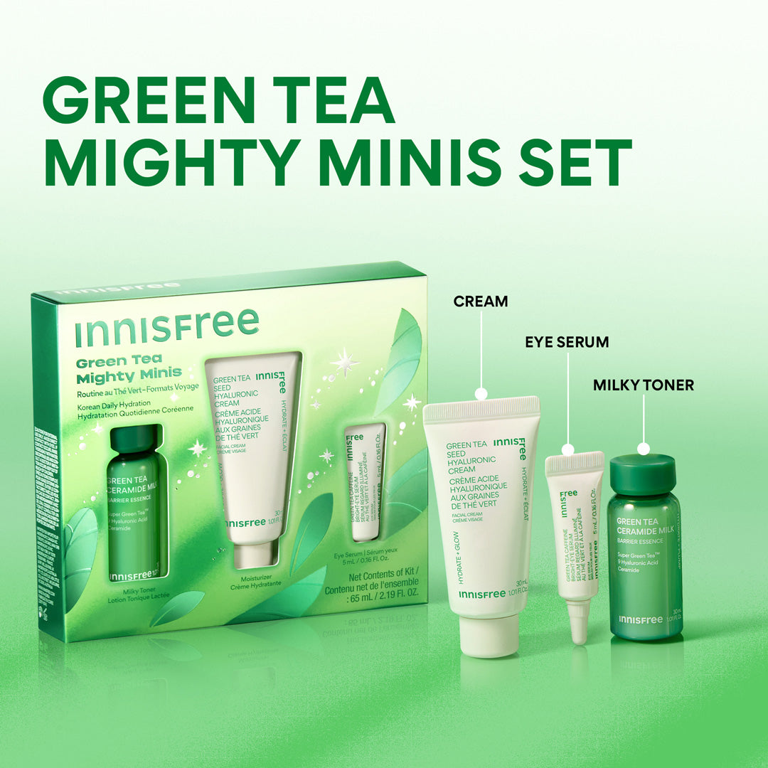Green Tea Mighty Minis Set - Cream, Eye Serum, Milky Toner