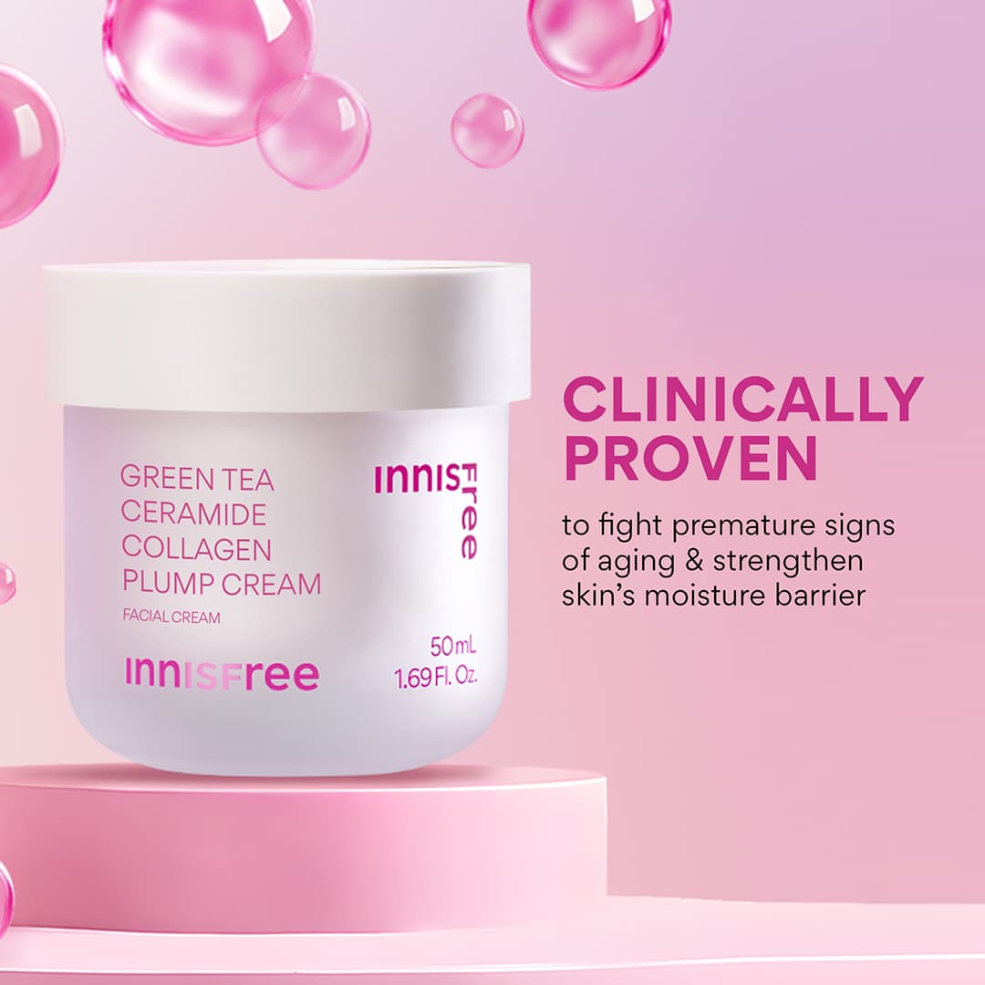 Green Tea Ceramide Collagen Plump Cream for Face | innisfree
