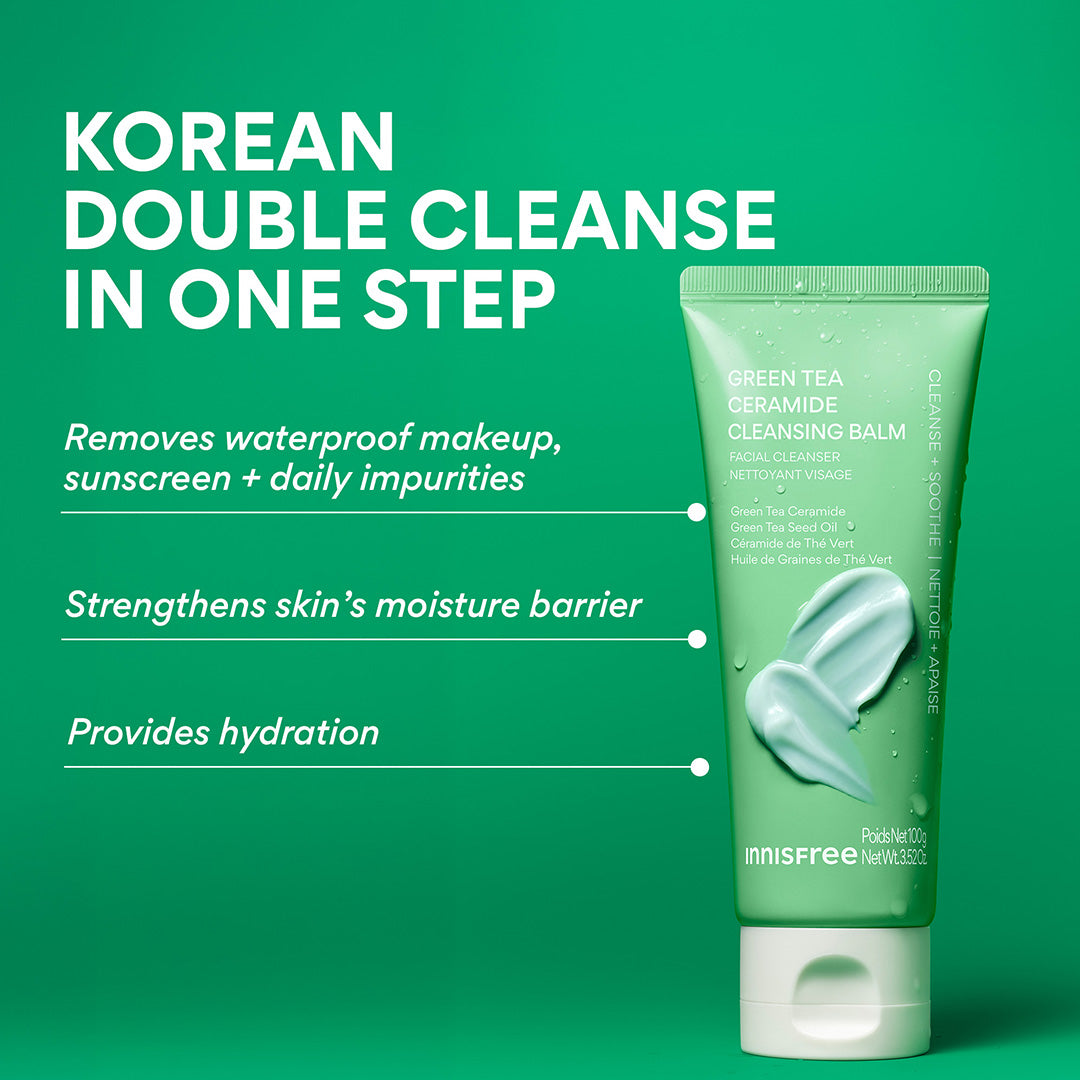 Korean double cleanse in one step: Green Tea Cleansing Balm benefits