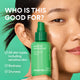 Enlarge image of Green Tea Ceramide Mist who is this good for? model holding mist