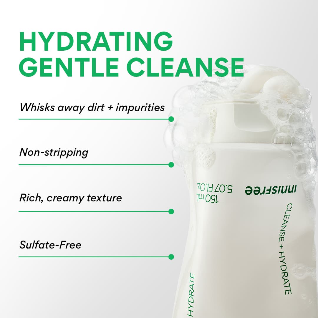 hydrating gentle cleanse: green tea cleansing foam benefits