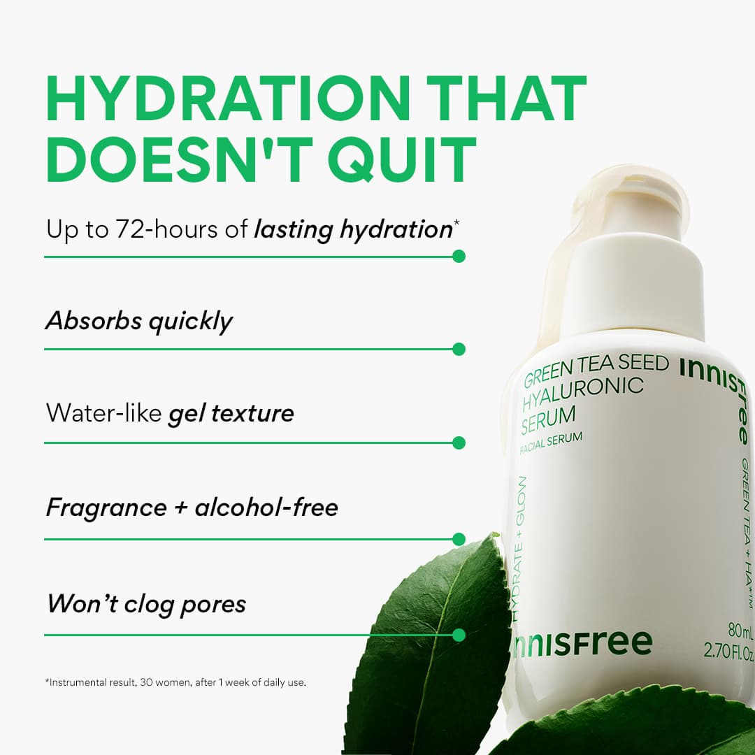 hydration that doesn't quit: green tea serum benefits