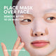 Enlarge image of Serum-Infused Sheet Mask 5 Pack - Green Tea Ceramide Milk, application: place mask over face and remove after 10-20 minutes, model wearing a sheet mask