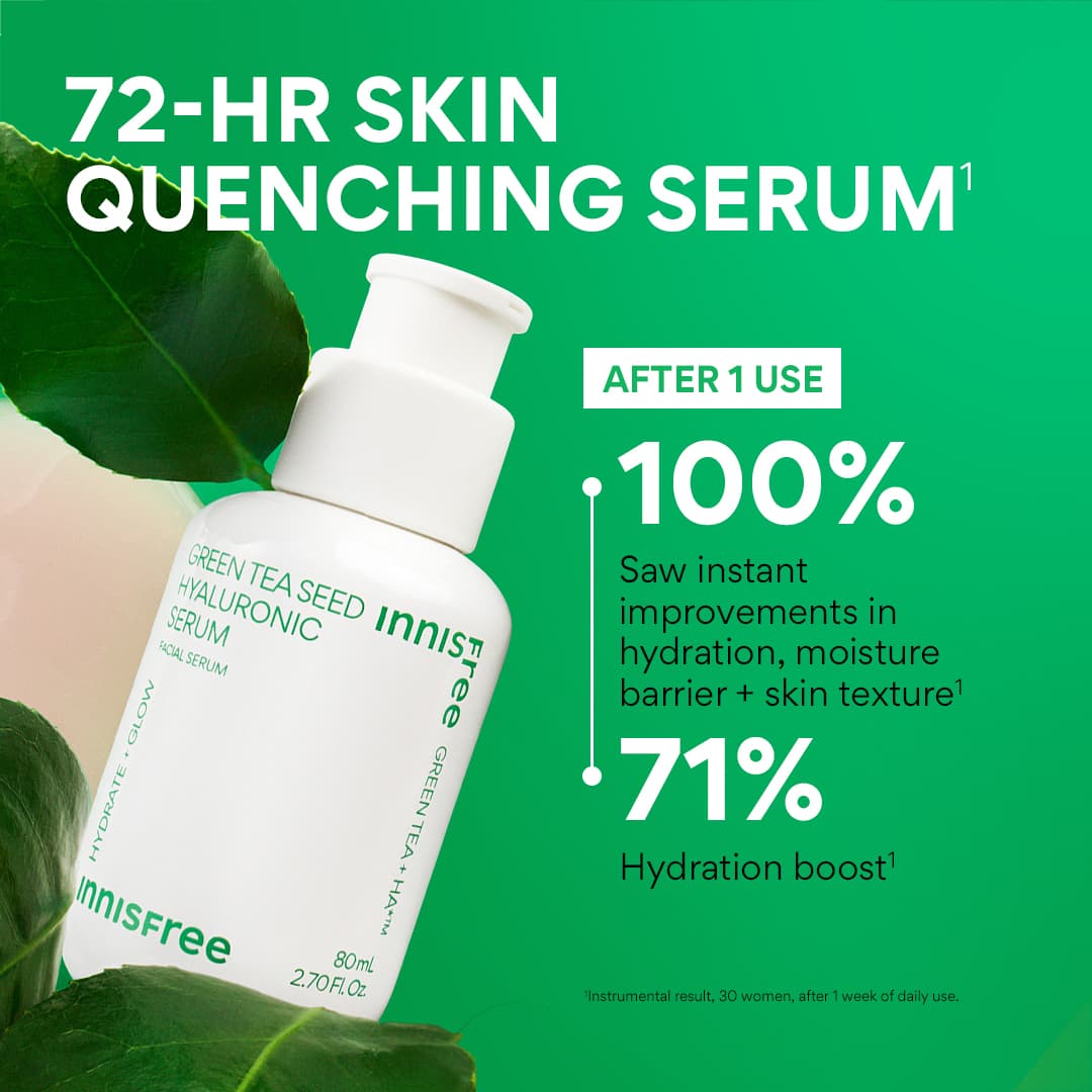 72-hour skin quenching serum: green tea serum claims