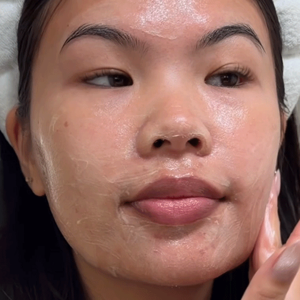 Vitamin C Brightening Mask-To-Foam™ Facial Cleanser massing cleanser application gif