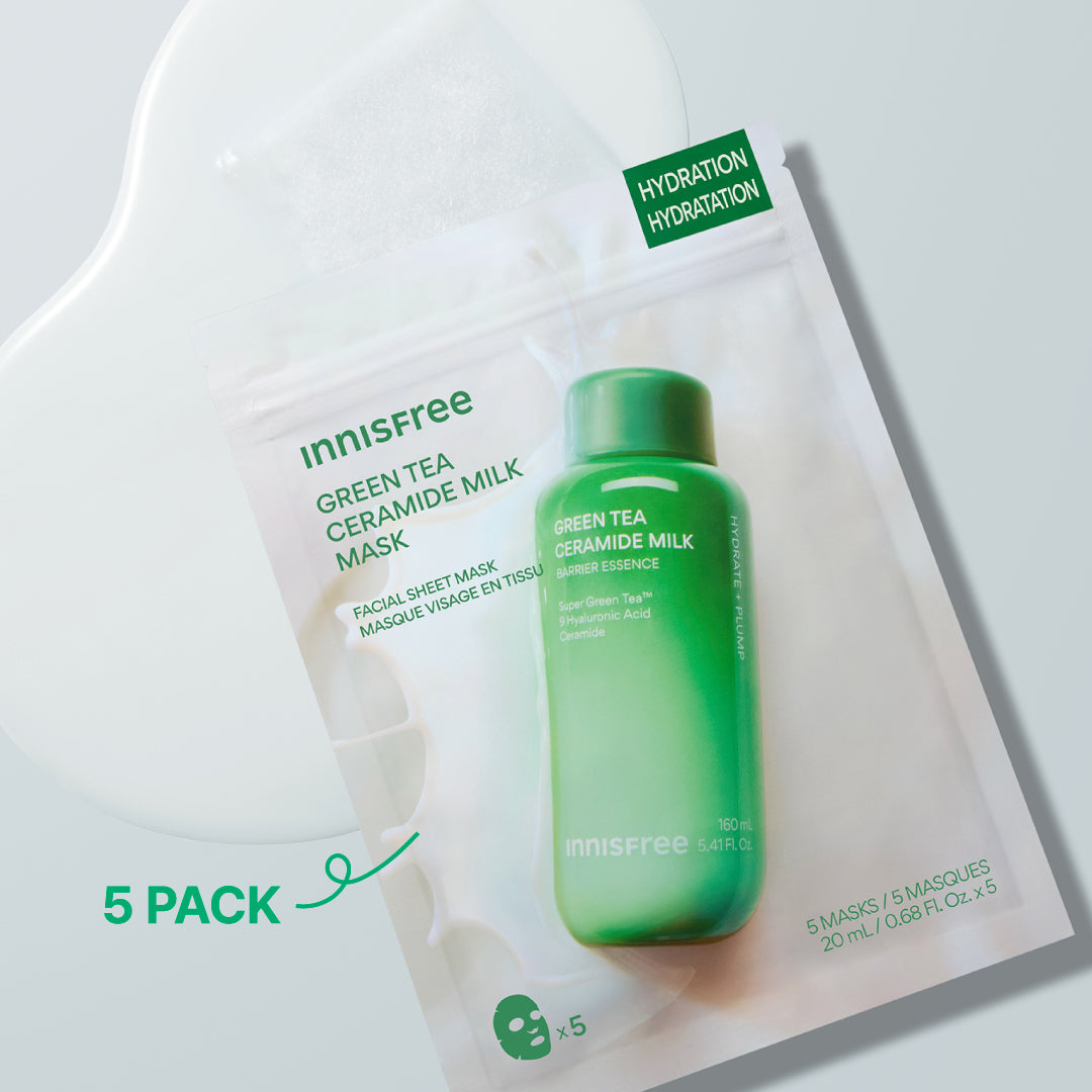 Green Tea Ceramide Milk Mask 5 Pack
