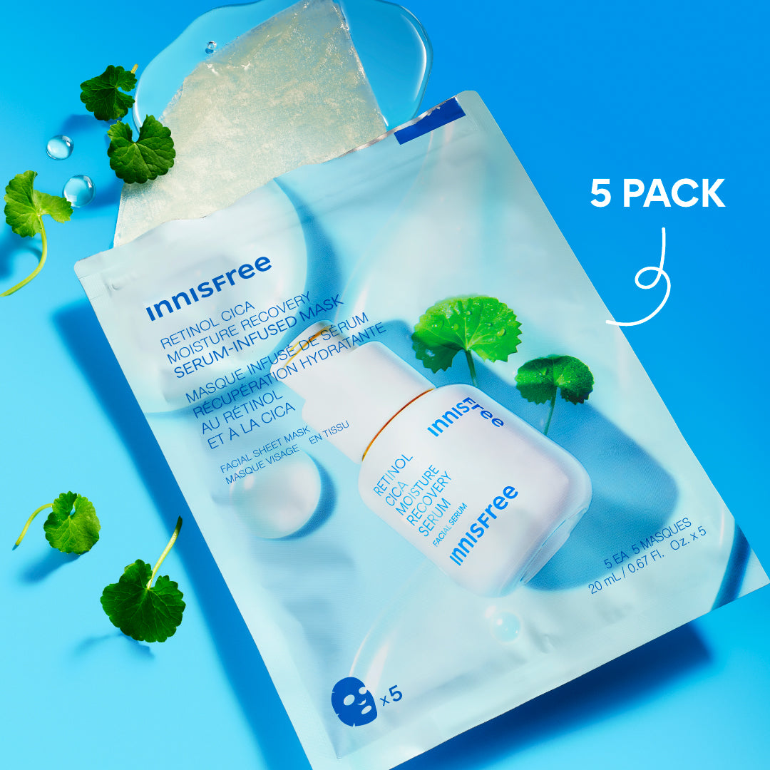 Serum-Infused Sheet Mask 5 Pack - Retinol Cica Recovery