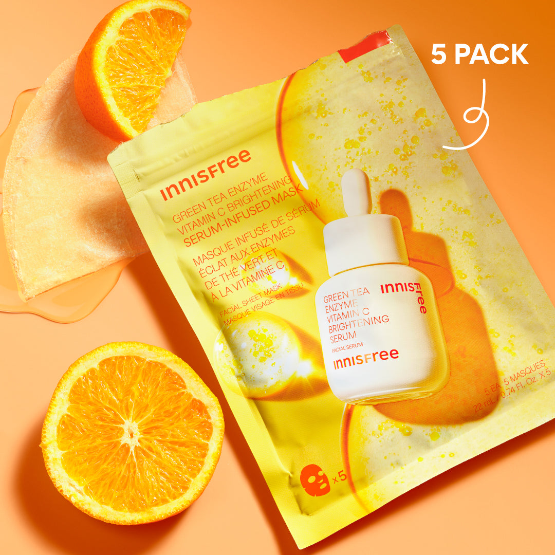 Serum-Infused Sheet Mask 5 Pack - Vitamin C Brightening