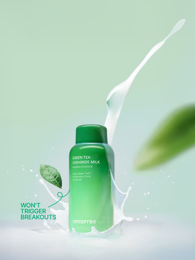 Green Tea Ceramide Milk, 160mL, won't trigger breakouts
