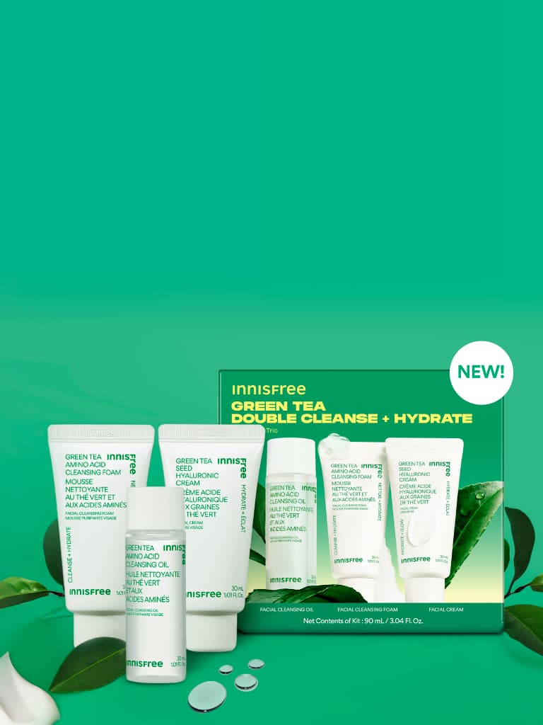 New Green Tea Mini Double Cleanse + Hydrate Trio