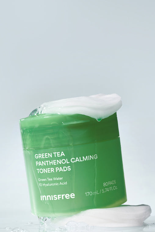Green Tea Toner Pads unopened with toner pads on top