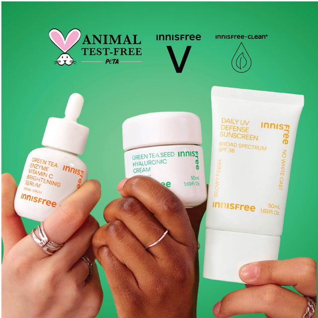 discover korean skincare: innisfree-clean*, innisfree vegan, animal test-free peta