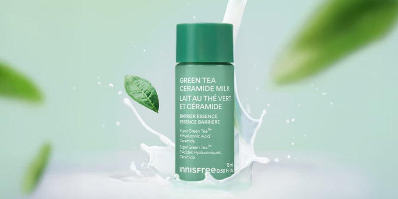 FREE mini Green Tea Ceramide Milk 15mL with any cleanser purchase