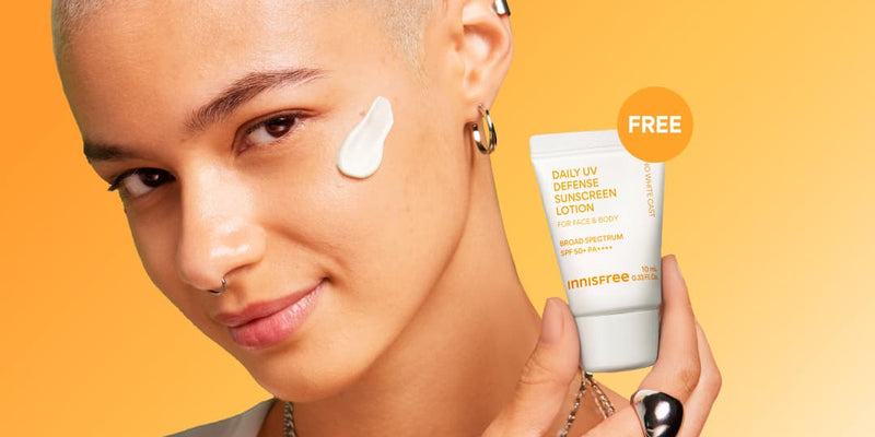 free mini daily uv sunscreen spf 50+ with any order