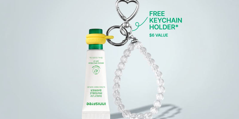 FREE Mini Green Tea Sunscreen Serum SPF 47 + FREE keychain holder with first 1000 orders with any moisturizer purchase 