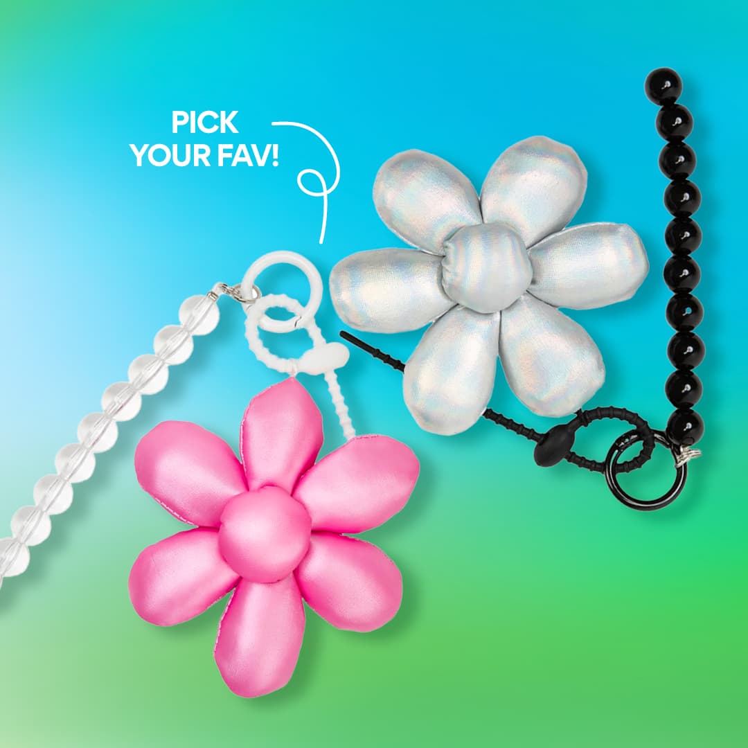choose your free flower keychain with a holiday gift set purchase