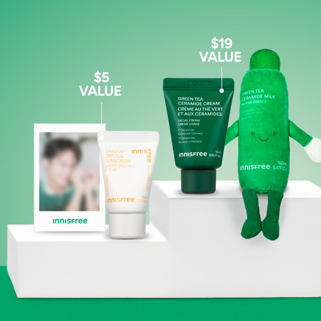 up to 4 free gifts when you shop Green Tea favs